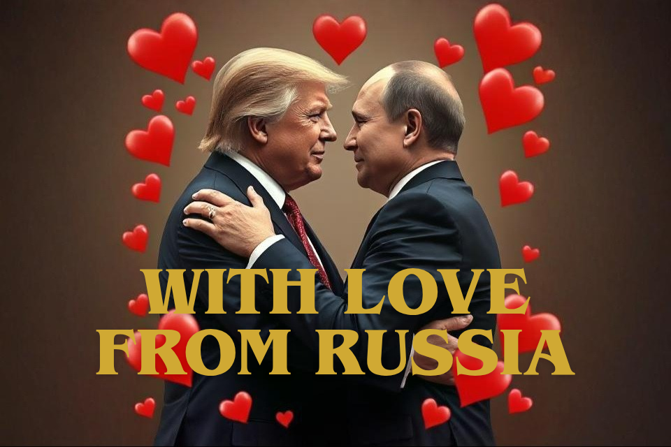 With Love From Russia Postcard